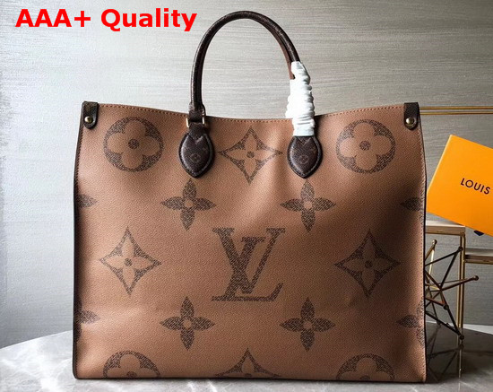 Louis Vuitton Onthego Monogram and Monogram Reverse Coated Canvas M44576 Replica