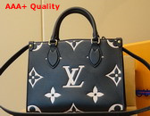 Louis Vuitton Onthego PM Black Beige Bicolor Monogram Empreinte Leather M45659 Replica