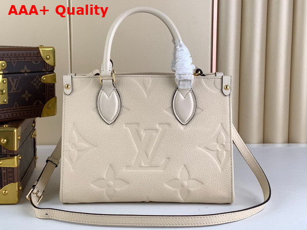 Louis Vuitton Onthego PM Creme Monogram Empreinte Leather M46569 Replica