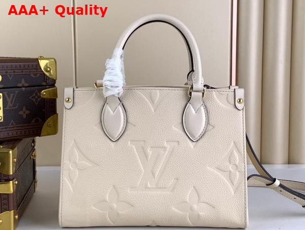 Louis Vuitton Onthego PM Creme Monogram Empreinte Leather M46569 Replica