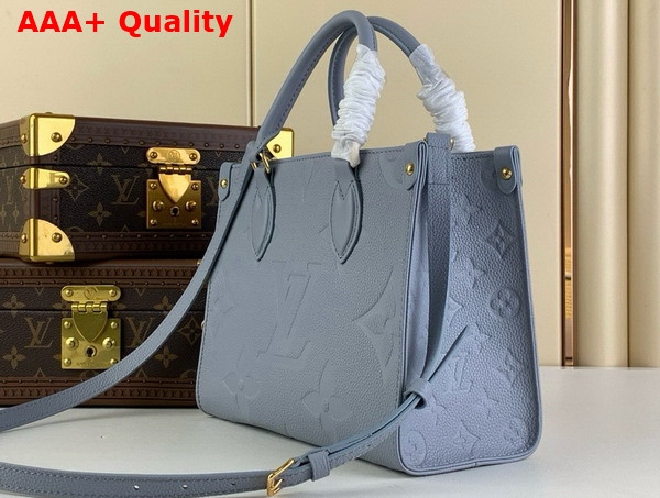 Louis Vuitton Onthego PM Handbag in Blue Hour Monogram Empreinte Leather M46840 Replica