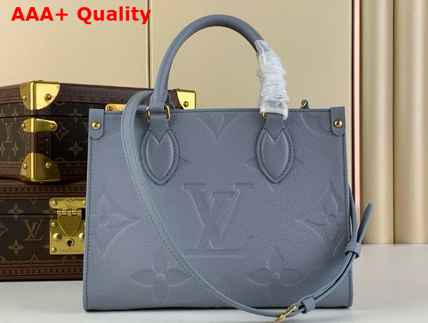 Louis Vuitton Onthego PM Handbag in Blue Hour Monogram Empreinte Leather M46840 Replica