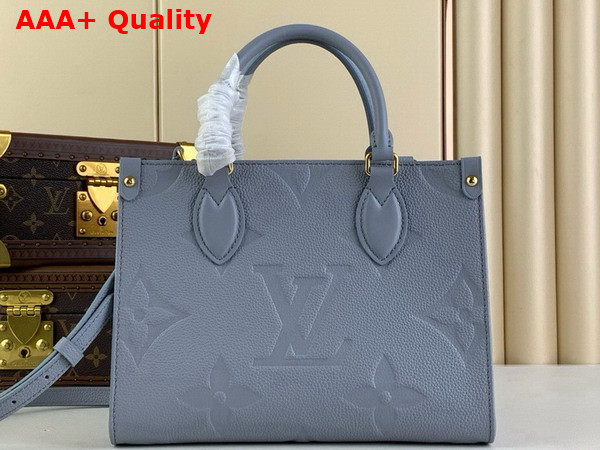 Louis Vuitton Onthego PM Handbag in Blue Hour Monogram Empreinte Leather M46840 Replica