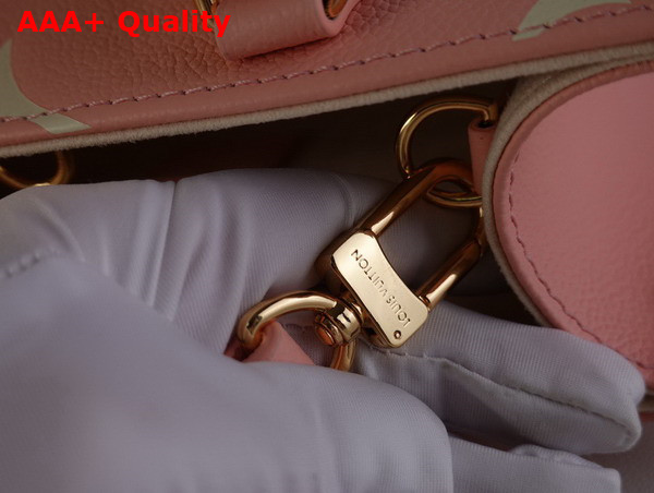 Louis Vuitton Onthego PM Tote Bag Trianon Pink Cream Embossed Grained Cowhide Leather Replica