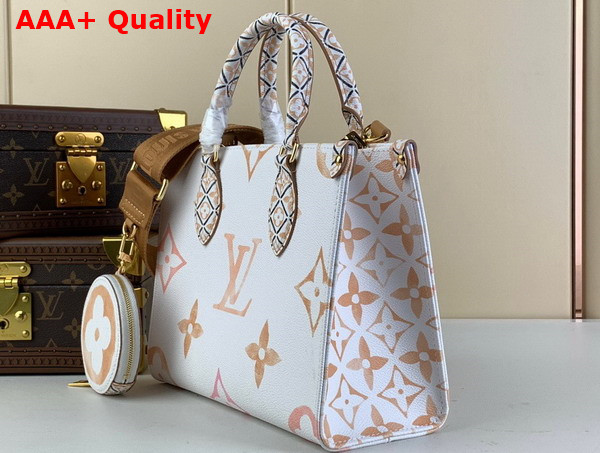 Louis Vuitton Onthego PM Tote in Beige Monogram Coated Canvas Replica