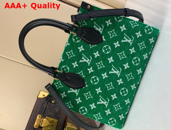 Louis Vuitton Onthego PM Tote in Green Monogram Jacquard Velvet M46216 Replica