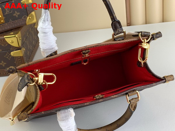 Louis Vuitton Onthego PM Tote in Monogram and Monogram Reverse Coated Canvas M46373 Replica