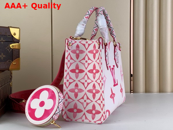 Louis Vuitton Onthego PM Tote in Pink Monogram Coated Canvas M22976 Replica