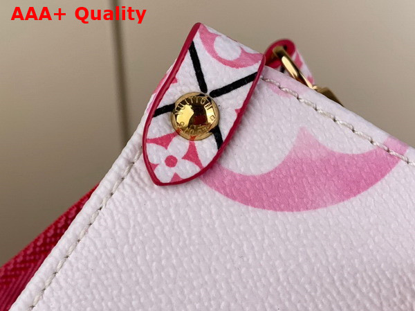 Louis Vuitton Onthego PM Tote in Pink Monogram Coated Canvas M22976 Replica