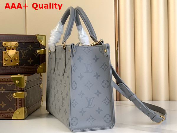 Louis Vuitton Onthego PM Tote in Trianon Gray Calfskin Leather M12465 Replica