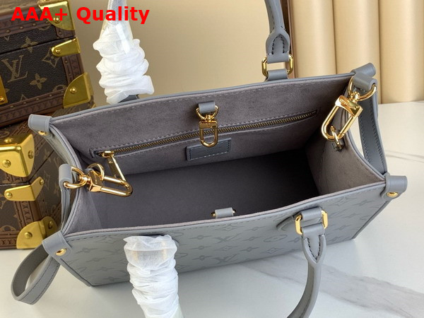 Louis Vuitton Onthego PM Tote in Trianon Gray Calfskin Leather M12465 Replica