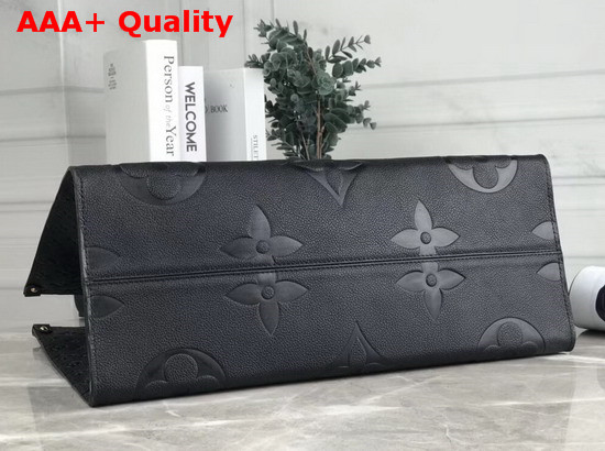 Louis Vuitton Onthego Tote Bag in Black Taurillon Monogram Leather Replica