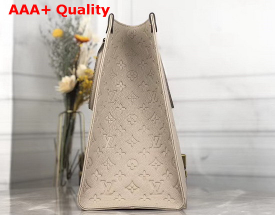 Louis Vuitton Onthego Tote Bag in Cream Taurillon Monogram Leather Replica