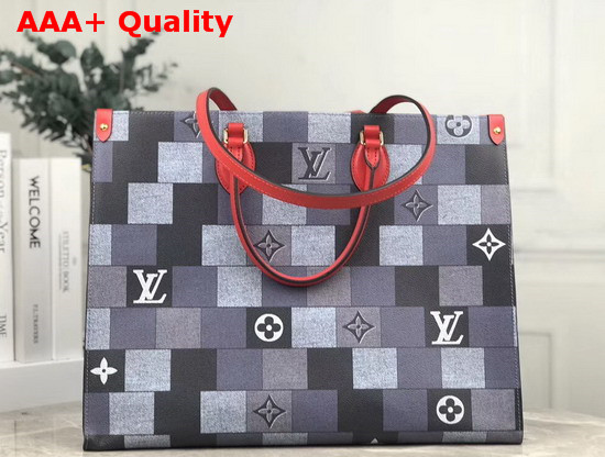 Louis Vuitton Onthego Tote Bag in Maxi Damier Graphite Canvas Replica