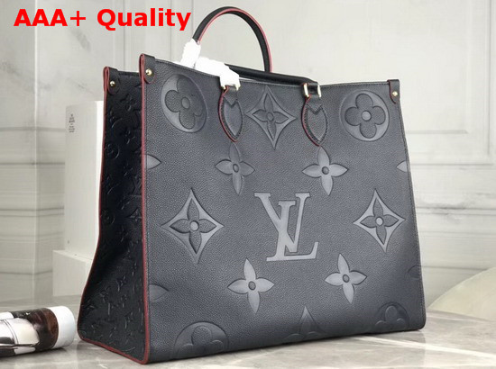 Louis Vuitton Onthego Tote Bag in Navy Blue Taurillon Monogram Leather Replica