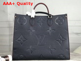 Louis Vuitton Onthego Tote Bag in Navy Blue Taurillon Monogram Leather Replica