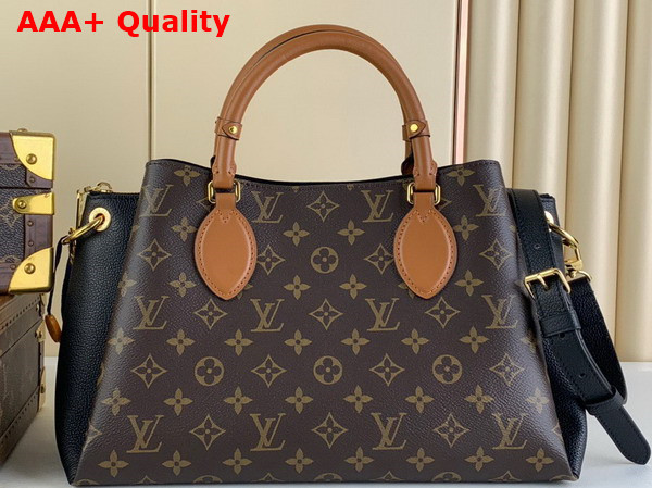 Louis Vuitton Opera MM Tote Black Monogram Coated Canvas and Cowhide Leather M46508 Replica