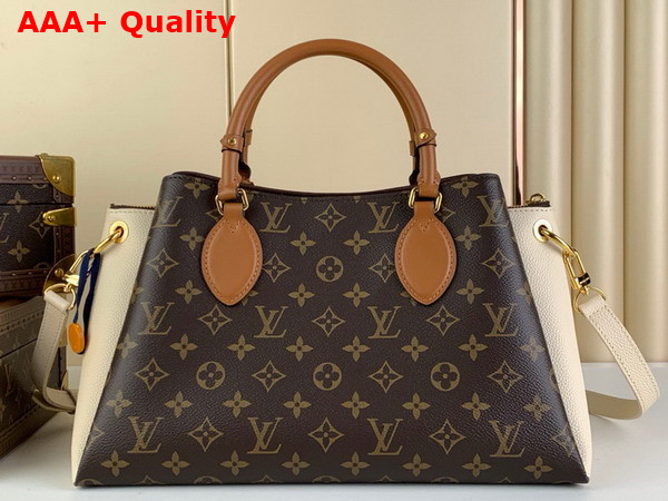 Louis Vuitton Opera MM Tote Cream Monogram Coated Canvas and Cowhide Leather Replica