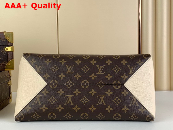 Louis Vuitton Opera MM Tote Cream Monogram Coated Canvas and Cowhide Leather Replica