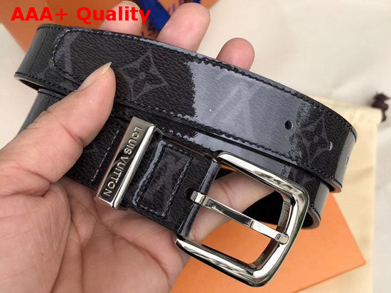 Louis Vuitton Ouest 30mm Belt in Grey Monogram Glaze Leather Strap MP055U Replica