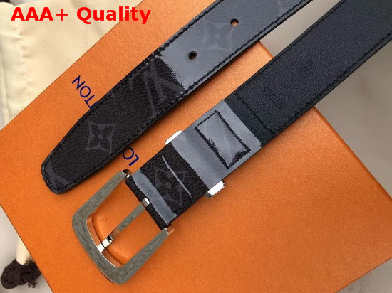 Louis Vuitton Ouest 30mm Belt in Grey Monogram Glaze Leather Strap MP055U Replica