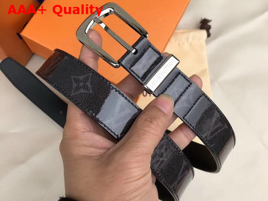 Louis Vuitton Ouest 30mm Belt in Grey Monogram Glaze Leather Strap MP055U Replica