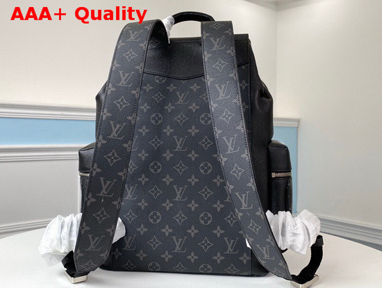 Louis Vuitton Outdoor Backpack Black Taiga Leather with Monogram Eclipse Canvas M30417 Replica