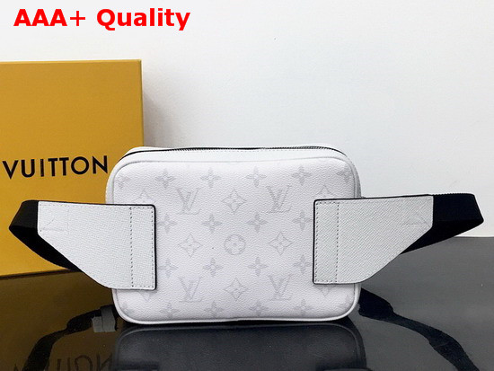 Louis Vuitton Outdoor Bumbag White Taiga Cowhide Leather and Monogram Antarctica Coated Canvas M30247 Replica