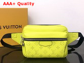 Louis Vuitton Outdoor Bumbag Yellow Taiga Cowhide Leather and Monogram Bahia Coated Canvas M30251 Replica