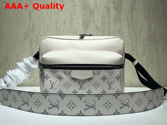 Louis Vuitton Outdoor Messenger PM Beige Taiga Cowhide Leather and Monogram Canvas Replica