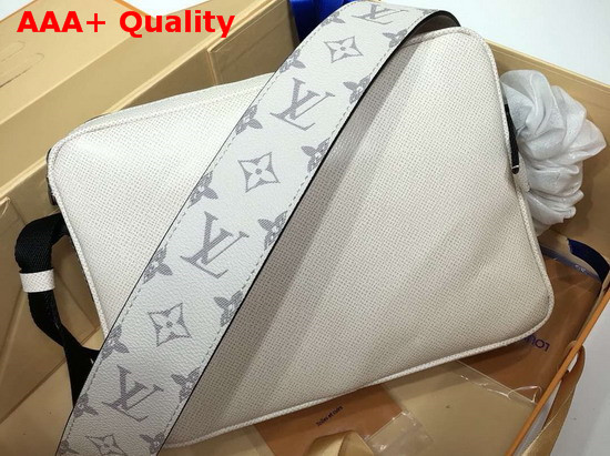 Louis Vuitton Outdoor Messenger PM Beige Taiga Cowhide Leather and Monogram Canvas Replica