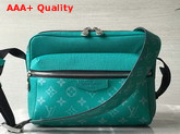 Louis Vuitton Outdoor Messenger in Green Taiga Cowhide Leather and Monogram Amazon Coated Canvas M30241 Replica