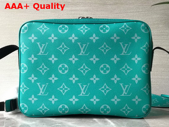 Louis Vuitton Outdoor Messenger in Green Taiga Cowhide Leather and Monogram Amazon Coated Canvas M30241 Replica