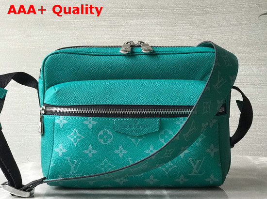 Louis Vuitton Outdoor Messenger in Green Taiga Cowhide Leather and Monogram Amazon Coated Canvas M30241 Replica