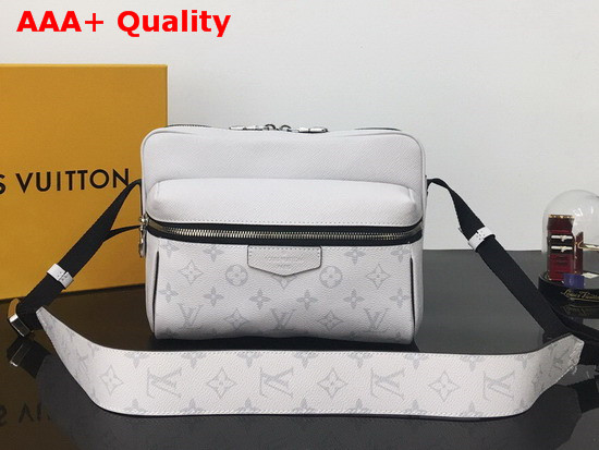 Louis Vuitton Outdoor Messenger in White Taiga Cowhide Leather and Monogram Antarctica Coated Canvas M30243 Replica