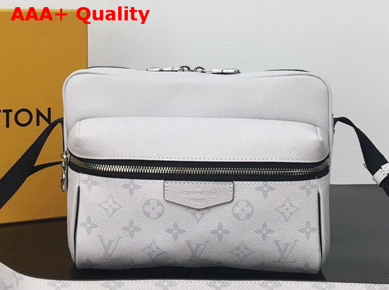 Louis Vuitton Outdoor Messenger in White Taiga Cowhide Leather and Monogram Antarctica Coated Canvas M30243 Replica