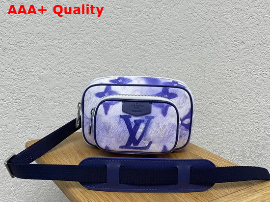 Louis Vuitton Outdoor Pouch Monogram Watercolor Blue Coated Canvas M45763 Replica