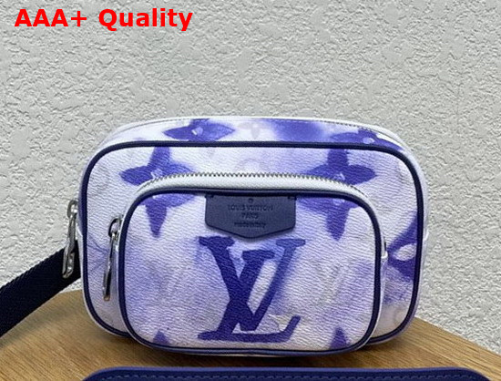 Louis Vuitton Outdoor Pouch Monogram Watercolor Blue Coated Canvas M45763 Replica