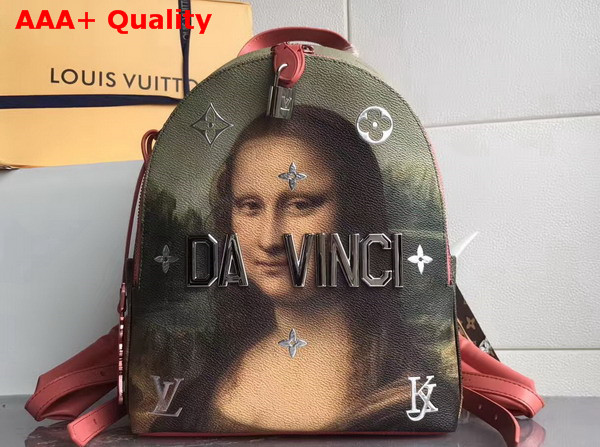 Louis Vuitton Palm Springs Backpack Da Vinci Printing Gold Monogram Serti Reflective Metallic Letters M43375 Replica