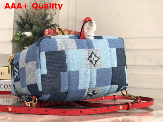 Louis Vuitton Palm Springs Mini Backpack Monogram Denim Canvas with a Pattern of Patchwork Squares Motifs M45043 Replica