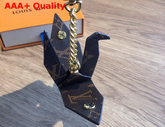 Louis Vuitton Paper Crane Bag Charm and Key Holder Monogram Replica