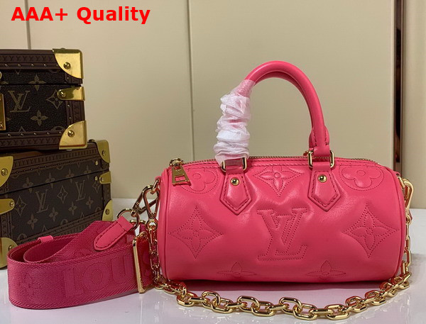 Louis Vuitton Papillon BB Bubblegram Leather Dragon Fruit M59826 Replica