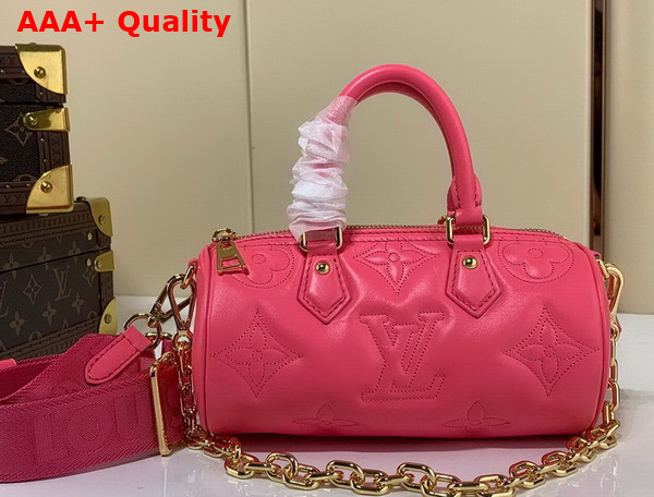 Louis Vuitton Papillon BB Bubblegram Leather Dragon Fruit M59826 Replica