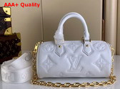 Louis Vuitton Papillon BB Bubblegram Leather Snow White M59827 Replica