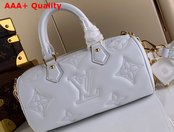 Louis Vuitton Papillon BB Bubblegram Leather Snow White M59827 Replica