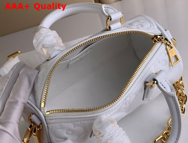 Louis Vuitton Papillon BB Bubblegram Leather Snow White M59827 Replica