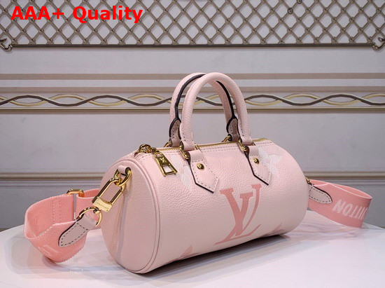 Louis Vuitton Papillon BB Carryall Bag Bouton de Rose Pastel Monogram Empreinte Leather with a Gradient Monogram Print M45707 Replica