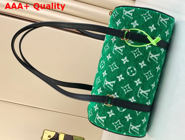 Louis Vuitton Papillon Handbag in Green Monogram Jacquard Velvet M46206 Replica