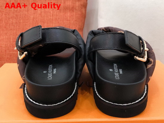 Louis Vuitton Paseo Flat Comfort Sandal Cacao Brown Padded Nylon and Calf Leather 1A8SUA Replica