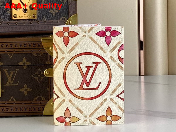 Louis Vuitton Passport Cover Coral Monogram Tiles Coated Canvas M11457 Replica